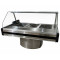 3 DIVISION CURVE GLASS BAIN MARIE S/STEEL EXT PED