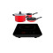 PACK 5 PIECE BLACK INDUCTION COOKER & POT SET