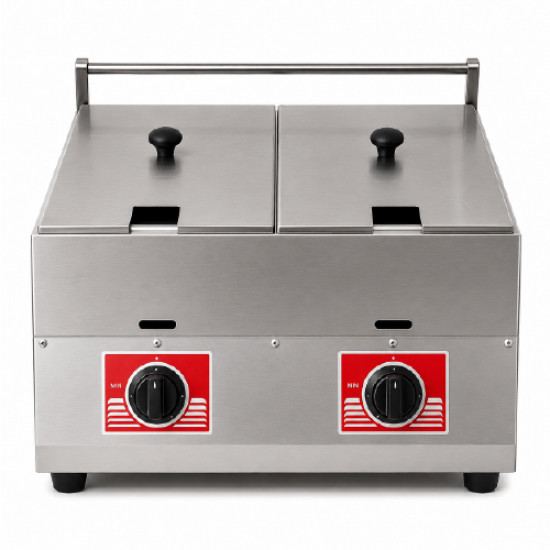 GAS FRYER - 2 PAN - 2x 5LT -CQ 