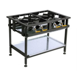 BOILING TABLE GAS - COMMERCIAL - 4 BURNER STAGGERE