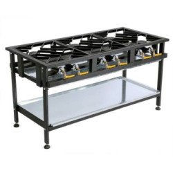 BOILING TABLE GAS - COMMERCIAL - 6 BURNER STAGGERE