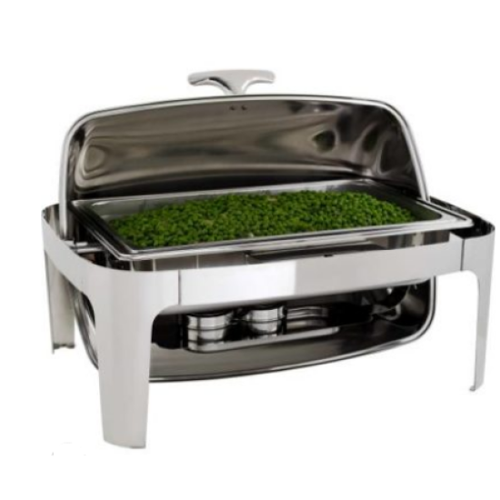 CHAFING DISH S/STEEL-ROLL TOP (RECT) 180 7.5LT