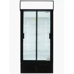 DOUBLE DOOR FULL GLASS FRIDGE 1140MM SLIDING 
