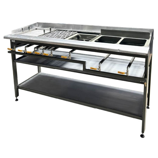 8 BURNER GRILL COMBO+FRYER+BOIL/T NO BASKET/INSERT