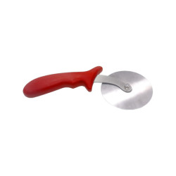 PIZZA CUTTER (RED) PLASTIC HANDLE 100MM 