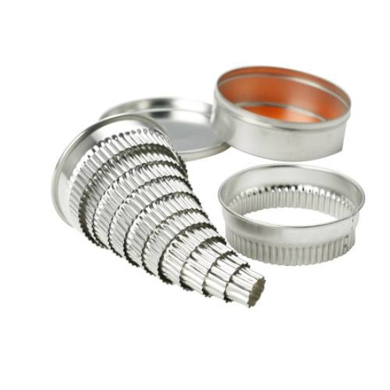 ROUND CUTTER SET S/STEEL - PLAIN 20 PIECE
