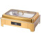 CHAFFING DISH ELEC CLEAR SINGLE GOLD 