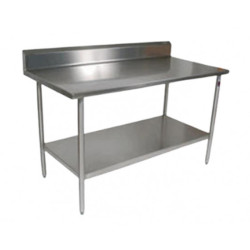 TABLE 1.2M S/STEEL WITH  UNDERSHELF