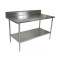 TABLE 1.2M S/STEEL WITH  UNDERSHELF