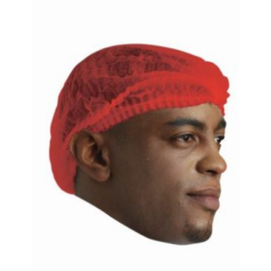DISPOSABLE MOP CAPS - RED - PACK OF 100