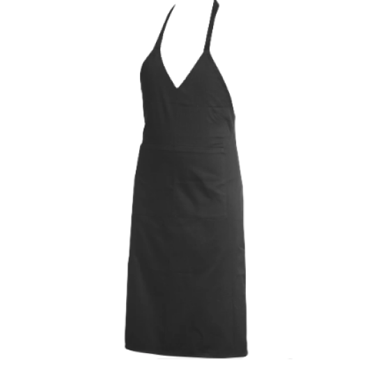 CHEFS UNIFORM - TUXEDO APRON - BLACK