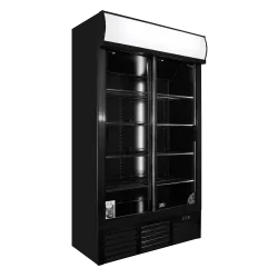  2 DOOR FRIDGE 1140 SLIDING- SHALLOW BLACK 