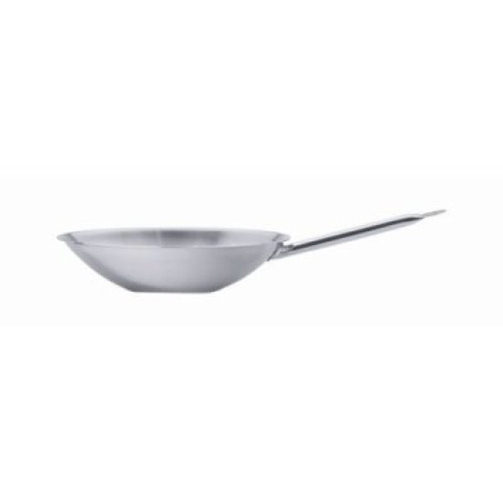 WOK ROUND FLAT BOTTOM S/STEEL - 360MM