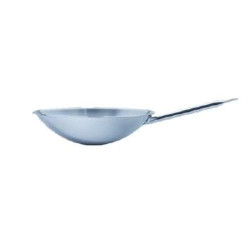 WOK ROUND BOTTOM S/STEEL - 360MM