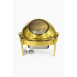 CHAFFING DISH GOLD ROUND + WINDOW