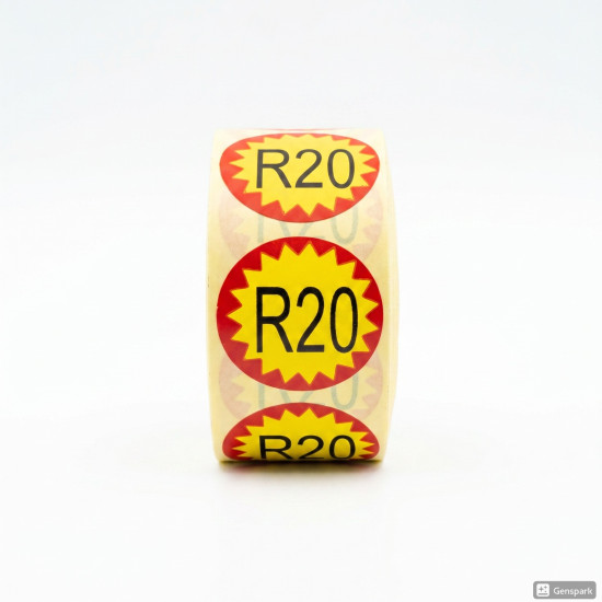PRICE LABEL 40MM ROUND R20