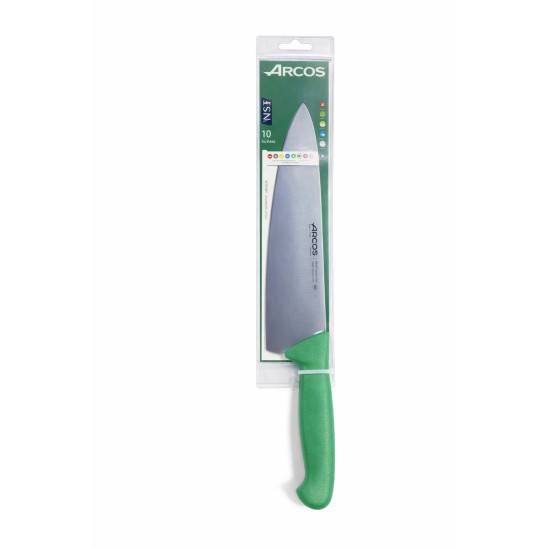 ARCOS CHEFS KNIFE WIDE 25CM GREEN 