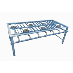 BOILING TABLE - 6 BURNER STAGGERED