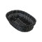 BREAD BASKET WOVEN PLASTIC DARK BROWN OBLONG - 230