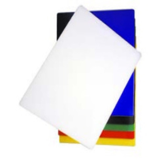 CUTTING BOARD PE - 380MM X 240MM X 12MM - (WHITE)
