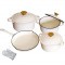 CAST IRON POT SET WHITE