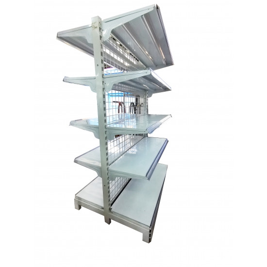 GONDOLA SHELVING 2M  D/SIDED COMPLETE