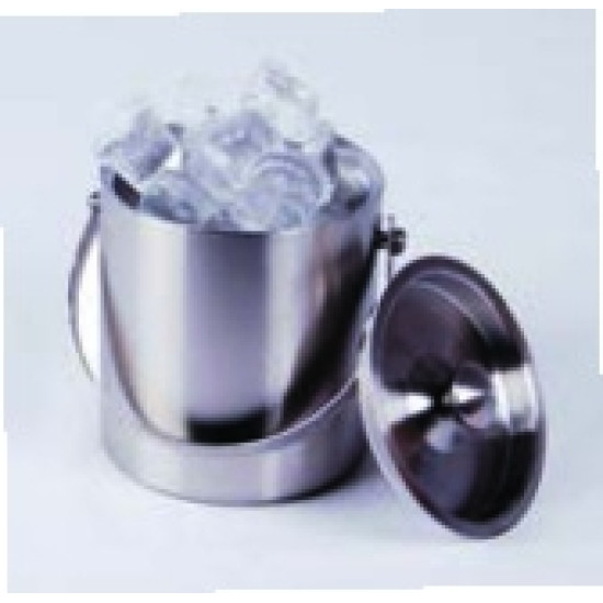 DOUBLE WALLED ICE BUCKET WITH LID - 1LT S/STEEL