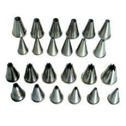 NOZZLE SET S/STEEL - PLAIN 12 PIECE