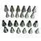 NOZZLE SET S/STEEL - PLAIN 12 PIECE