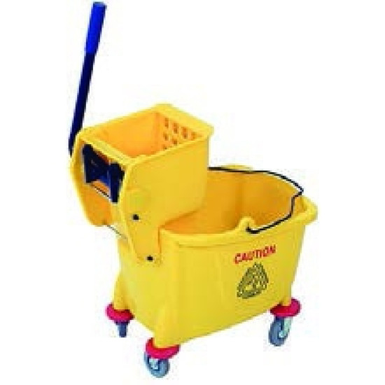 PLASTIC BUCKET & WRINGER - (YELLOW) 36 LT