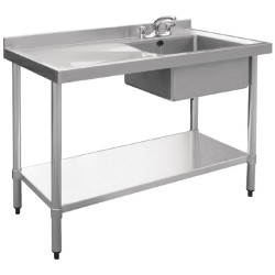 SINGLE SINK 1200MM WITH LEGS - GCE