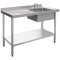 SINGLE SINK 1200MM WITH LEGS - GCE