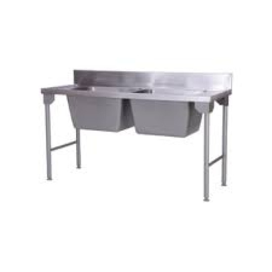 DOUBLE SINK 1800MM S/B S/S LEGS - GCE