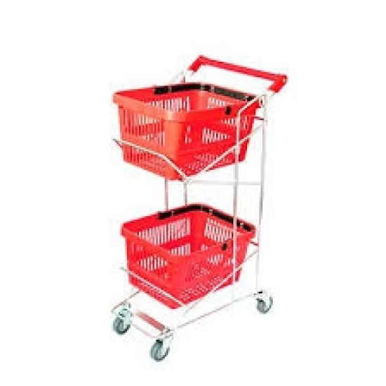 SHOPPING TROLLEY 2 BASKET - EXCLUDES BASKETS