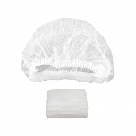DISPOSABLE MOP CAP - WHITE - PACK OF 100