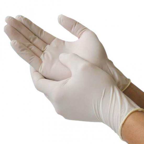 DISPOSABLE LATEX GLOVES - POWDER FREE - PACK OF 10