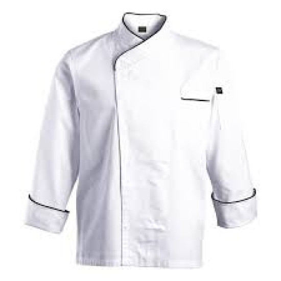 CHEFS UNIFORM JACKET BASIC POP BUTTON - LARGE