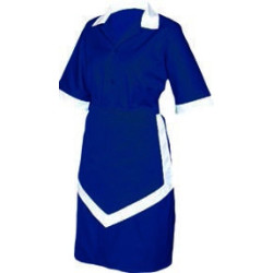 LADIES HOUSEKEEPING 3PC - NAVY AND WHITE - MEDIUM